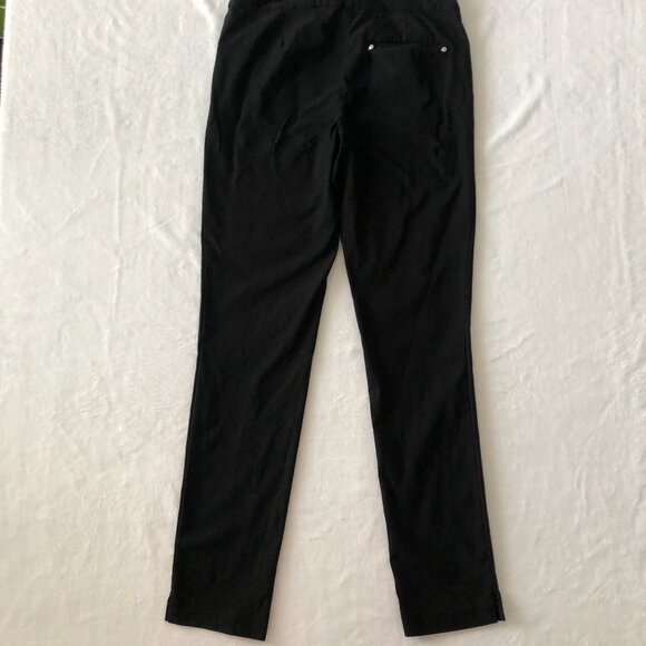 PGA Tour Golf Slacks Women S Black Slim Stretch Tummy Control Preppy - Picture 2 of 7